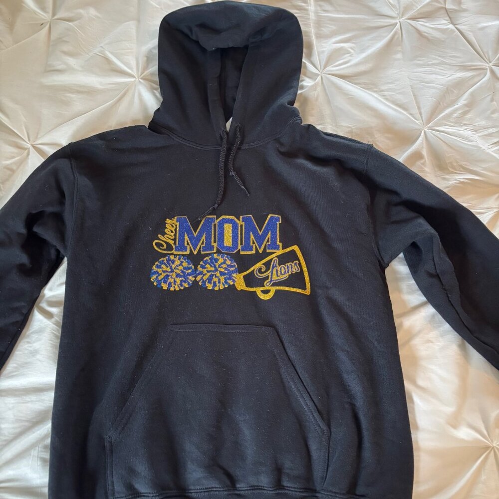Black Cheer Mom Hoodie Sweatshirt